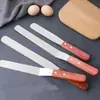 Espátula de acero inoxidable de 6 pulgadas 8 pulgadas 10 pulgadas para besos rectos Qu kiss, raspador de horneado para mezclar pastel de crema, herramienta para decorar desmoldar