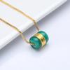 Pé de ouro Hetian jade transferência talão colar de jade natural Xiuyu ouro embutido jade Lutong cadeia de clavícula das mulheres atacado
