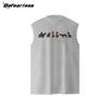 Camiseta sin mangas American Retro Lavada para Perro Kangli Estampada Sin Mangas Verano para Hombre y Mujer Marca de Moda Chaleco Holgado