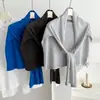 Novo Cachecol de Tricô Liso com Xale de Lã para Mulheres, Protetor de Pescoço Versátil para Salas com Ar Condicionado no Verão, Aquecedor de Pescoço para Roupa Externa