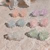Brincos de flor de cor transparente de gelo de verão frescos e refrescantes brincos de alta qualidade brincos de design doce de nicho para mulheres brincos brincos