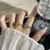 Anel rosa com laço estilo menina doce, cubo de açúcar e zircônia cúbica para mulheres, novo design, anel aberto simples e ajustável