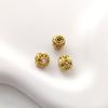 Color duradero oro mate incrustado perla de imitación trébol de cuatro hojas forma de flor cuenta espaciador redondo accesorios para pulsera collar diy