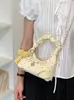 Bolso de Mano Plegado para Mujer, Nuevo Modelo 2026, Bolso de Hombro de Gran Capacidad, Estilo Fresco y Dulce, Adecuado para el Trabajo Diario, Se Puede Usar como Bolso de Mano o Bolso Cruzado
