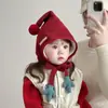 Gorro de Invierno para Bebé de Lana Lindo con Punta Tejido para Protección de Orejas Gorro Grueso Cálido a Prueba de Viento para Bebé Estilo K