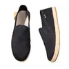 2026 Zapatos Casuales Ligeros de Tela Negra Transpirables Antiolor Antideslizantes Fáciles de Poner para Hombre Flyknit Artemisa Tela Vieja de Pekín