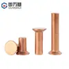 Remaches de Cabeza Avellanada de Cobre Gb869 Tipo Percusión Cabeza Plana Cabeza Cónica Plana Remaches Sólidos Remaches de Cobre M2M3M4M5M6M8
