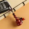 Llavero de Calabaza de Arena Dorada Morada para Coche, Colgante de Fortuna y Prosperidad para el Año de Nacimiento, Adorno de Llavero para Hombres y Mujeres, Colgante de Llavero de Cinabrio