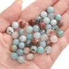 6/8/10 piedra blanca natural con superficie cortada a color cuentas redondas hechas a mano diy accesorios semiacabados para pulsera de mano accesorios caseros