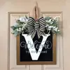 Nuevo Producto Transfronterizo 26 Letras Inglesas Personalizado Decoración Puerta Principal Arreglo Colgante para Puerta Accesorios Adornos Artesanales de Madera