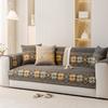 Almofada de sofá de chenille de cor sólida Four Seasons Universal antiderrapante Nordic Light Luxury Simple 2024 Novo estilo chinês Capa de pano