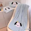 Pacha perro caricatura lindo toalla suave absorbente forro polar coral toalla de baño lavado de cara baño engrosada toalla secado de pelo toalla de cubierta