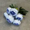 Simulación ramo de peonías de 7 cabezas diseño de escena de boda decoración del hogar transfronterizo hecho a mano flor de seda flor artificial adornos al por mayor