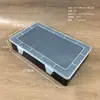 Caja de almacenamiento de plástico cuadrada multimodelo con tapa, partes transparentes, herramientas pequeñas, caja de embalaje a prueba de polvo, caja de muestra al por mayor