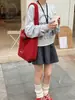 Bolsa de Pelúcia Vermelha Ankora Outono e Inverno Nova Bolsa Saco de Pelúcia Macio e Ceroso Bolsa de Ombro Único Transversal Bolsa de Tecido de Dupla Face de Grande Capacidade