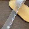 Hilo de Estilo Poliéster Encaje DIY Ropa Interior Sexy Calcetines Teñido Borde Ondulado Bordado Accesorios para Ropa