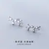 Brincos de Tarraxa Femininos Estilo Coreano Pequenos Frescos Simples Cravejados com Diamantes Doze Constelações Doce Moda Joia para Orelha