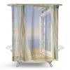 Cortina de ducha de poliéster, moderna, sencilla, impermeable y antimoho, serie especial de ventanas originales, YL1516