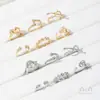Retenção de Cor Forte Anel de Dedo Aberto com Contas Preenchidas com Ouro 14K Formato Especial Moda Luxo Acessível Anel Aberto Suporte para Anel de Pérola Adesivo Artesanal DIY