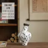 Vaso de Cerâmica Retrô Inspirado no Zen de Jingdezhen, Pote de Cerâmica Grossa Nostálgico Vintage, Decoração para Arranjo de Flores em Sala de Estudo em Casa, Frete Grátis