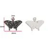 Accesorios para Joyería de Aleación con Goteo de Aceite DIY Colgantes de Mariposa Oscura Murciélago Pendientes Pendientes Pulsera Colgante W508