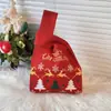 Saco de presente de Natal, caixa de presente, bolsa de tricô, saco de presente de Halloween, saco para doces de maçã de Natal, caixa de embalagem para presente