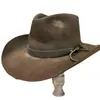 Venta caliente transfronteriza Sombrero de fieltro estilo mezclilla decoración de cinturón sombrero de lana otoño e invierno sombrero de fieltro de lana para hombre y mujer