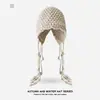 Sombrero de Lana Cálido de Otoño e Invierno Tejido a Mano con Corte en la Puntera Estilo Étnico para Mujer con Borla Protección para las Orejas Gorro de Punto Pulóver
