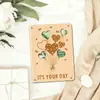 Tarjeta de Cumpleaños con Globo, Tarjeta del Día del Padre, Tarjeta de Bambú Natural, Tarjeta del Día de San Valentín, Tarjeta del Día de la Madre, Tarjeta de Aniversario de Boda