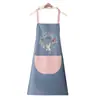 Avental Cozinha Doméstico Adulto Avental de Cozinha Feminino Impermeável e à Prova de Óleo Nova Moda Roupa de Trabalho Resistente a Manchas Avental de Limpeza
