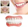 Accesorios Decorativos Fila Superior Cubierta de Dientes Blancos Silicona Realista Cubierta de Dentadura Postiza Fila Superior Dentaduras Realistas Dentaduras de Plástico