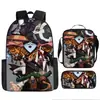 Mochila Escolar Exclusiva One Piece Três Peças Conjunto Mochila Rei do Mar Grande Capacidade Mochila para Aluno do Ensino Médio