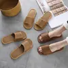 Sandalias para Mujer de Primavera y Verano Tejidas con Mimbre, Hierba, Bambú, para el Hogar, Interiores, Pareja, Suela Suave, Suelo Silencioso, Zapatillas de Lino, Venta al por Mayor