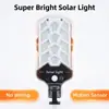 Luzes Solares de Jardim para Exterior Cuidadosamente Selecionadas, Ultra-Brilhantes, com Sensor de Movimento Humano, Nova Iluminação Residencial Rural para Interior e Exterior, Postes de Luz à Prova d'Água