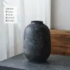 Estilo Silencioso Jarrón Vintage Cerámica Gruesa Jarra de Cerámica para Casa de Huéspedes Nuevo Estilo Chino Cerámica Inserto para Flores Secas Maceta de Balcón Decoración del Hogar