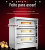 Forno comercial grande capacidade grande dois andares Quatro bocas três andares seis bocas elétrico pizza pão bolo forno pronta entrega