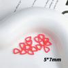 Accesorios de resina al por mayor, parches de macarrón con forma de corazón para uñas, joyería para uñas, color sólido, accesorios para uñas DIY, material