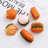 Simulación de cangrejo de río, taco, panini, hamburguesa, comida para jugar, decoraciones DIY, bolsa ciega, accesorios colgantes, micro paisaje, adornos pequeños