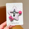 Presilha de Cabelo Estrela de Cinco Pontas Ursinho para Meninas Fofa BB Clip Cabelo Lateral de Menina Dopamina Doce Acessórios de Cabelo