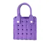 Nueva Bolsa de Agujeros Color Gelatina DIY Moldeada por Inyección de Eva Bolso de Playa Bolso de Mano de Verano para Mujer Bolso Estilo Cúbico