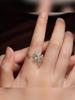 Anillo Molino de Viento Giratorio para Mujer Anillo Abierto Japonés y Coreano Anillo de Temperamento Ajustable Estilo Frío Sentido del Diseño Anillo de Nicho