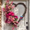 Decoración de Boda para el Día de San Valentín Corona Artificial Transfronteriza de Genciana Corona Colgante Corona en Forma de Corazón para el Día de San Valentín