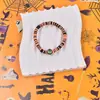 Estilo Europeo y Americano Calavera Calabaza Colgante Pulsera de Arcilla Suave Pulsera Divertida Bruja Oscura Araña Color Mixto