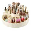 Caja Giratoria de Almacenamiento para Cosméticos de Escritorio para Uso en Casa, Porta Lápiz Labial, Sombras de Ojos, Brochas de Maquillaje, Organizador Compartimentado