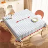 Toalha de Mesa Quadrada com um Design Xadrez Fresco e Simples, Lavável, Impermeável, à Prova de Óleo, Resistente ao Calor e que Melhora o Ambiente - Toalha Quadrada para Mesa de Centro