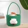 Estilo INS Cesta de Almacenamiento Tejida con Cuerda de Algodón Forma de Nube Cesta Colgante de Flores de Dibujos Animados Colorida Cesta Colgante Cesta de Almacenamiento Plegable