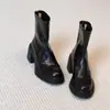 Botas de Mujer para Aumentar la Altura, Suela Gruesa, Estilo Delgado, Botas Martin Estilo Británico 2026, Botines Elásticos de Tacón Grueso de Moda