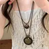 2025 Nuevo Collar Retro Simple Cadena para Suéter Colgante Estilo Chino Versátil Accesorios de Collar Estilo Étnico