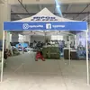 Tienda de campaña con toldo publicitario de aleación de aluminio Plegable para lluvia Imprimible Actividad al aire libre Doble uso Tela Oxford Telescópica