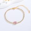 Pulsera Cubo de Azúcar Tesoro de Color Seiko Estilo Popular Douyin Transfronterizo para Mujer Lujo Accesible Nicho Exquisito Gema Natural Joyería de Mano